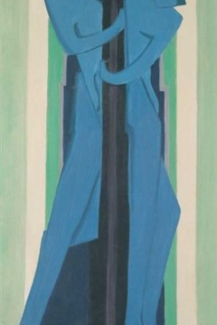 "Μπλε Φιγούρα" (Blue Figure) του Ούγγρου καλλιτέχνη János Mattis-Teutsch. Εκτύπωση έργο τέχνης σε κάμβα τελαρωμένο κάθετο 40Χ80εκ 