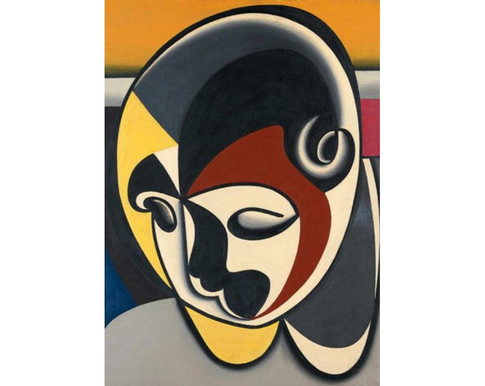 "Προφίλ (Profile)" του Γάλλου καλλιτέχνη Auguste Herbin. Εκτύπωση έργο τέχνης σε κάμβα τελαρωμένο κάθετο 50Χ70εκ 
