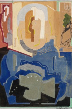  «Σύνθεση με τέσσερα στοιχεία» (Composition à quatre éléments) του Γάλλου ζωγράφου Albert Gleizes.  Εκτύπωση έργο τέχνης σε κάμβα τελαρωμένο κάθετο 50Χ70εκ 