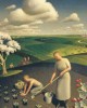 "Άνοιξη στην Εξοχή" (Spring in the Country) του Αμερικανού καλλιτέχνη Γκραντ Γουντ (Grant Wood).  Εκτύπωση έργο τέχνης σε κάμβα τελαρωμένο κάθετο 50Χ70εκ 