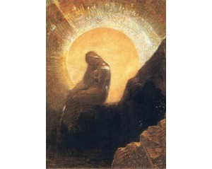  "Μελαγχολία" (Melancholy), που δημιουργήθηκε από τον Γάλλο συμβολιστή καλλιτέχνη Οντιλόν Ρεντόν (Odilon Redon).  Εκτύπωση έργο τέχνης σε κάμβα τελαρωμένο κάθετο 50Χ70εκ 