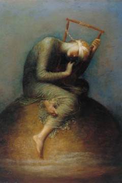 George Frederic Watts, με τίτλο "Ελπίδα" (Hope) Εκτύπωση έργο τέχνης σε κάμβα τελαρωμένο κάθετο 50Χ70εκ 