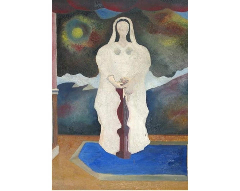 Untitled (Άτιτλο) του Μεξικανού καλλιτέχνη Gunther Gerzso.  Εκτύπωση έργο τέχνης σε κάμβα τελαρωμένο κάθετο 50Χ70εκ 