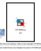 Μαύρη ξύλινη κορνίζα 2εκ με τζάμι 59X84εκ(A1)