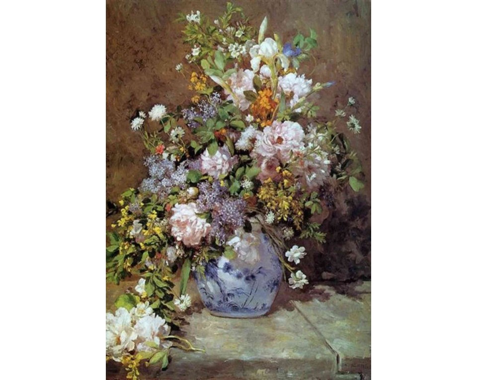 ΠΙΝΑΚΑΣ ΣΕ ΚΑΜΒΑ Pierre-Auguste Renoir - Ανθισμένη Σύνθεση
