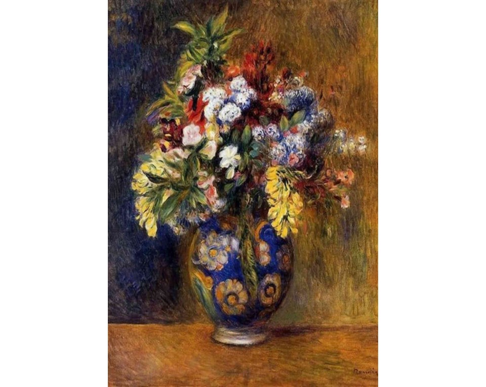 ΠΙΝΑΚΑΣ ΣΕ ΚΑΜΒΑ Pierre-Auguste Renoir - Μπουκέτο σε Βάζο