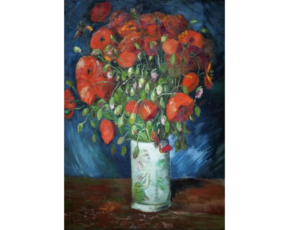 ΠΙΝΑΚΑΣ ΣΕ ΚΑΜΒΑ Vincent van Gogh - Βάζο με Κόκκινες Παπαρούνες