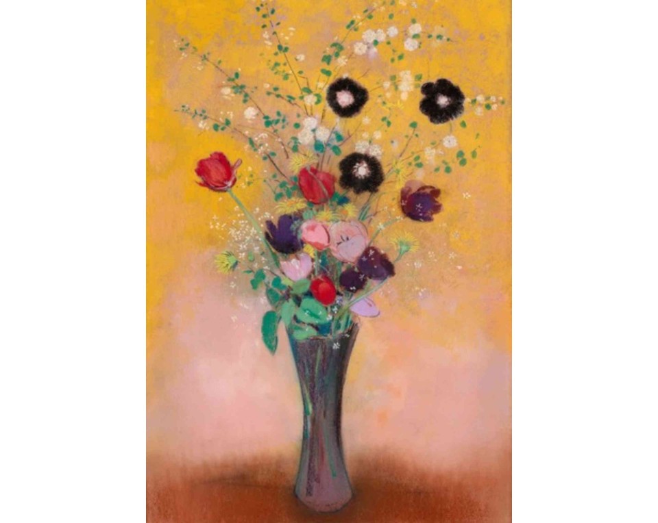 ΠΙΝΑΚΑΣ ΣΕ ΚΑΜΒΑ Odilon Redon - Βάζο με Λουλούδια