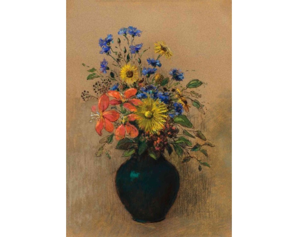 ΠΙΝΑΚΑΣ ΣΕ ΚΑΜΒΑ Odilon Redon - Αγριολούλουδα