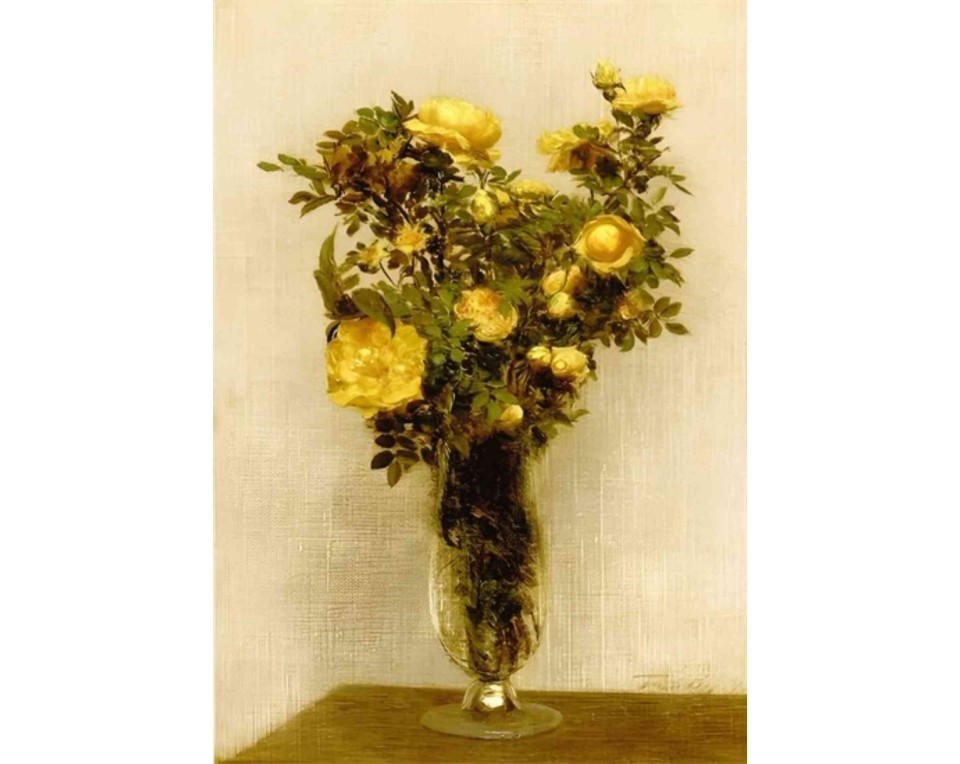 ΠΙΝΑΚΑΣ ΣΕ ΚΑΜΒΑ Henri Fantin-Latour - Ανθισμένη Σύνθεση