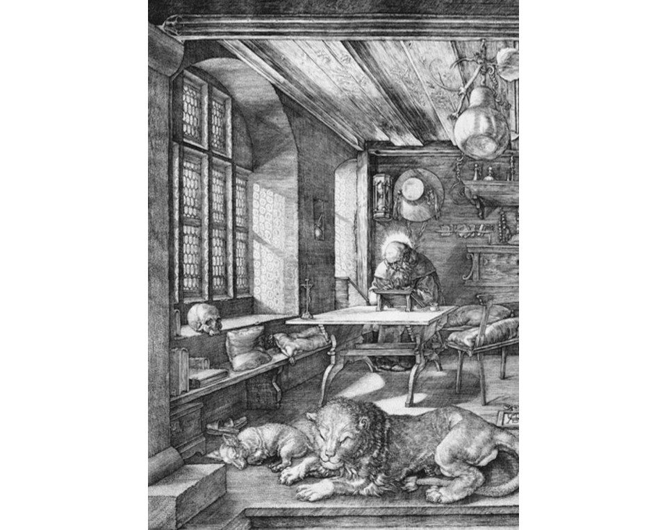 ΠΙΝΑΚΑΣ ΣΕ ΚΑΜΒΑ Albrecht Dürer - Άγιος Ιερώνυμος στο Σπουδαστήριο