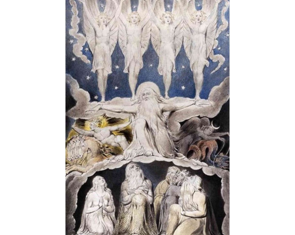 ΠΙΝΑΚΑΣ ΣΕ ΚΑΜΒΑ William Blake - Όταν τα Άστρα του Πρωινού Έψαλλαν Μαζί