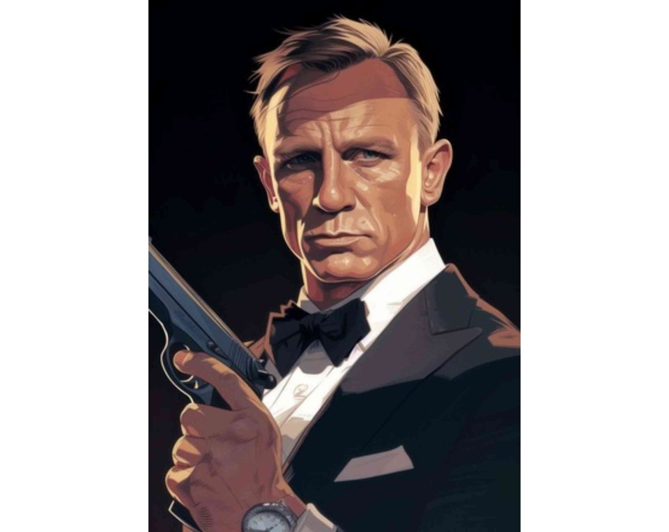 ΠΙΝΑΚΑΣ ΣΕ ΚΑΜΒΑ James Bond Ποπ Αρτ