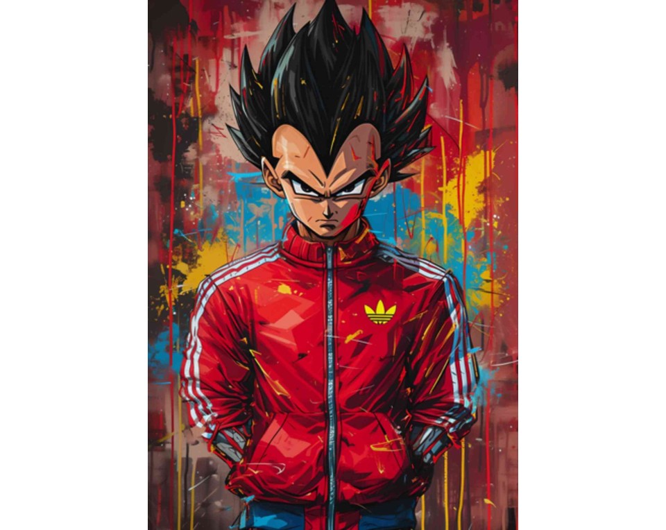 ΠΙΝΑΚΑΣ ΣΕ ΚΑΜΒΑ Vegeta Street Art
