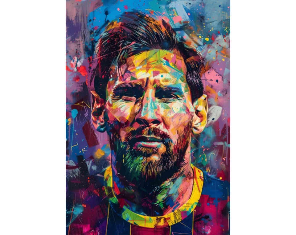 ΠΙΝΑΚΑΣ ΣΕ ΚΑΜΒΑ Lionel Messi Ποπ Αρτ