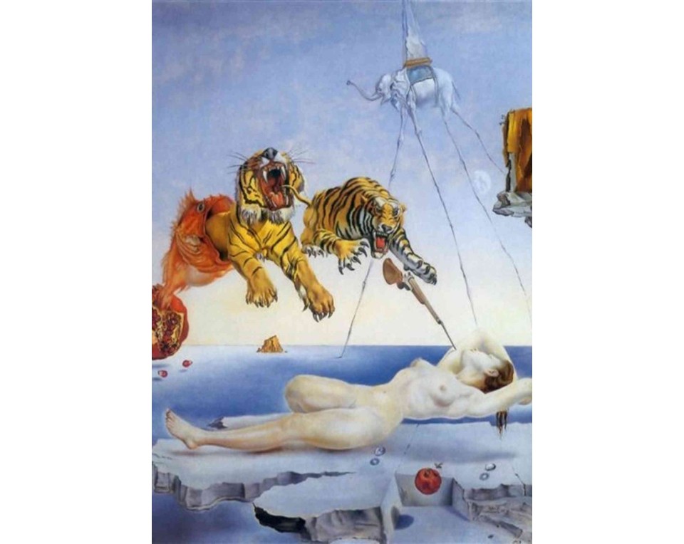 ΠΙΝΑΚΑΣ ΣΕ ΚΑΜΒΑ Salvador Dalí - Όνειρο που Προκλήθηκε από το Πέταγμα μιας Μέλισσας γύρω από ένα Ρόδι