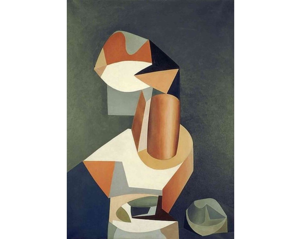 ΠΙΝΑΚΑΣ ΣΕ ΚΑΜΒΑ Juan Gris - Ανθρωπόμορφη Φιγούρα / Αρλεκίνος