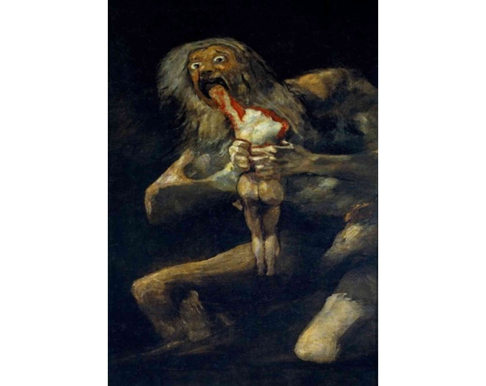 ΠΙΝΑΚΑΣ ΣΕ ΚΑΜΒΑ Francisco Goya - Ο Κρόνος Καταβροχθίζει τον Γιο του