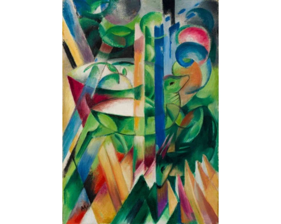 ΠΙΝΑΚΑΣ ΣΕ ΚΑΜΒΑ Franz Marc - Τα Μικρά Κατσίκια του Βουνού