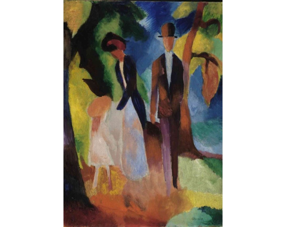 ΠΙΝΑΚΑΣ ΣΕ ΚΑΜΒΑ August Macke - Περίπατος στο Πάρκο