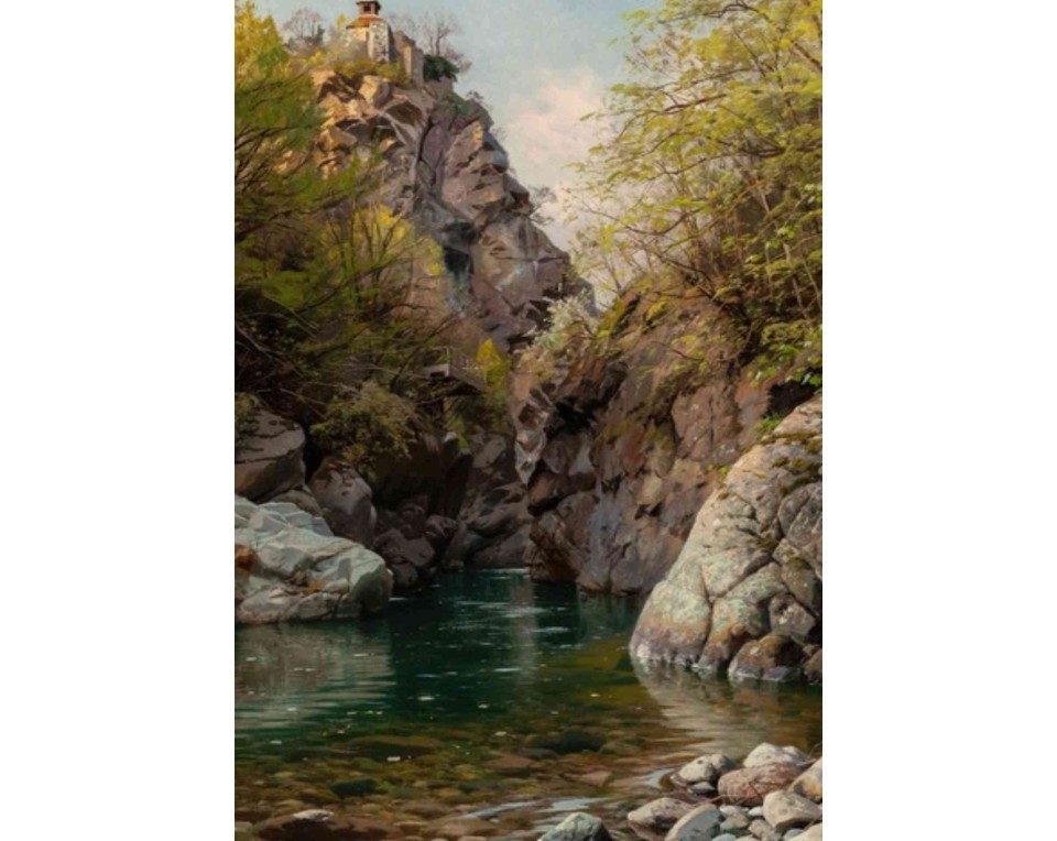 ΠΙΝΑΚΑΣ ΣΕ ΚΑΜΒΑ Peder Mork Monsted - Στο Φαράγγι του Ποταμού