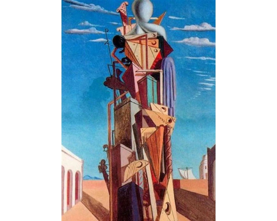 ΠΙΝΑΚΑΣ ΣΕ ΚΑΜΒΑ Giorgio de Chirico - Η Μεγάλη Μηχανή / Ο Μέγας Μεταφυσικός