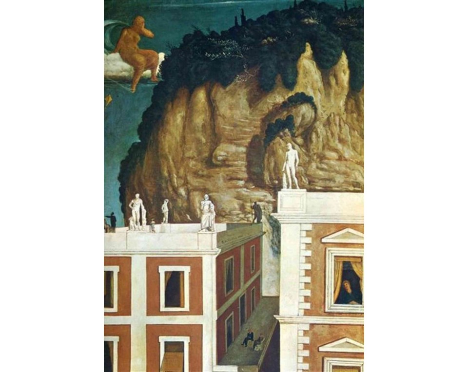 ΠΙΝΑΚΑΣ ΣΕ ΚΑΜΒΑ Giorgio de Chirico - Παράξενοι Ταξιδιώτες