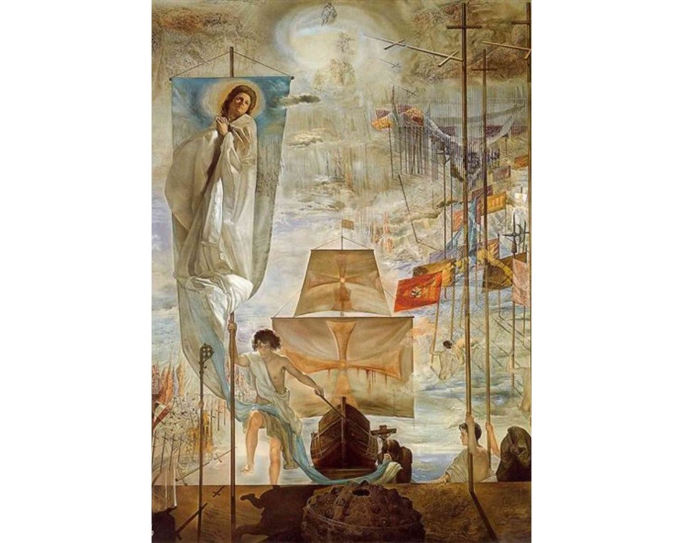 ΠΙΝΑΚΑΣ ΣΕ ΚΑΜΒΑ Salvador Dalí - Η Ανακάλυψη της Αμερικής από τον Χριστόφορο Κολόμβο