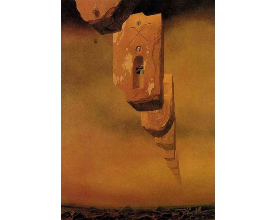 ΠΙΝΑΚΑΣ ΣΕ ΚΑΜΒΑ Zdzisław Beksiński - Χωρίς Τίτλο (Το Πέρασμα / Η Πύλη)
