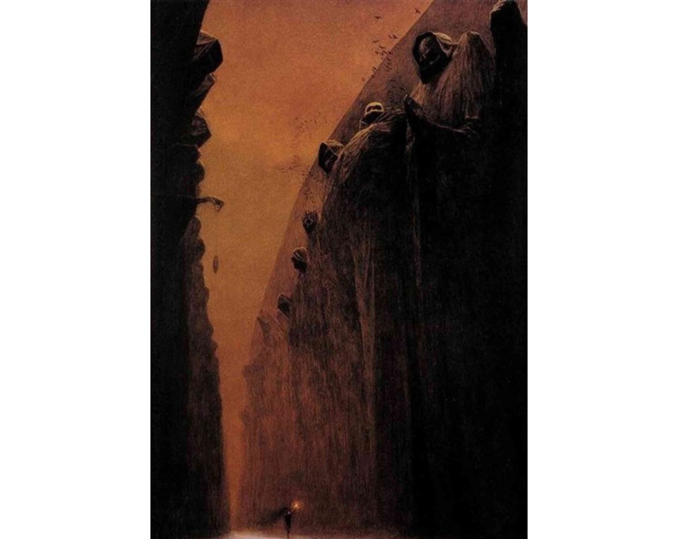 ΠΙΝΑΚΑΣ ΣΕ ΚΑΜΒΑ Zdzisław Beksiński - Χωρίς Τίτλο