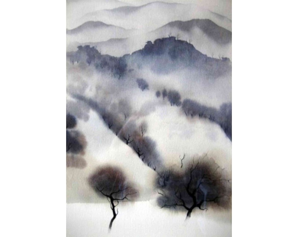 ΠΙΝΑΚΑΣ ΣΕ ΚΑΜΒΑ Eyvind Earle - Τοπίο της Καλιφόρνια