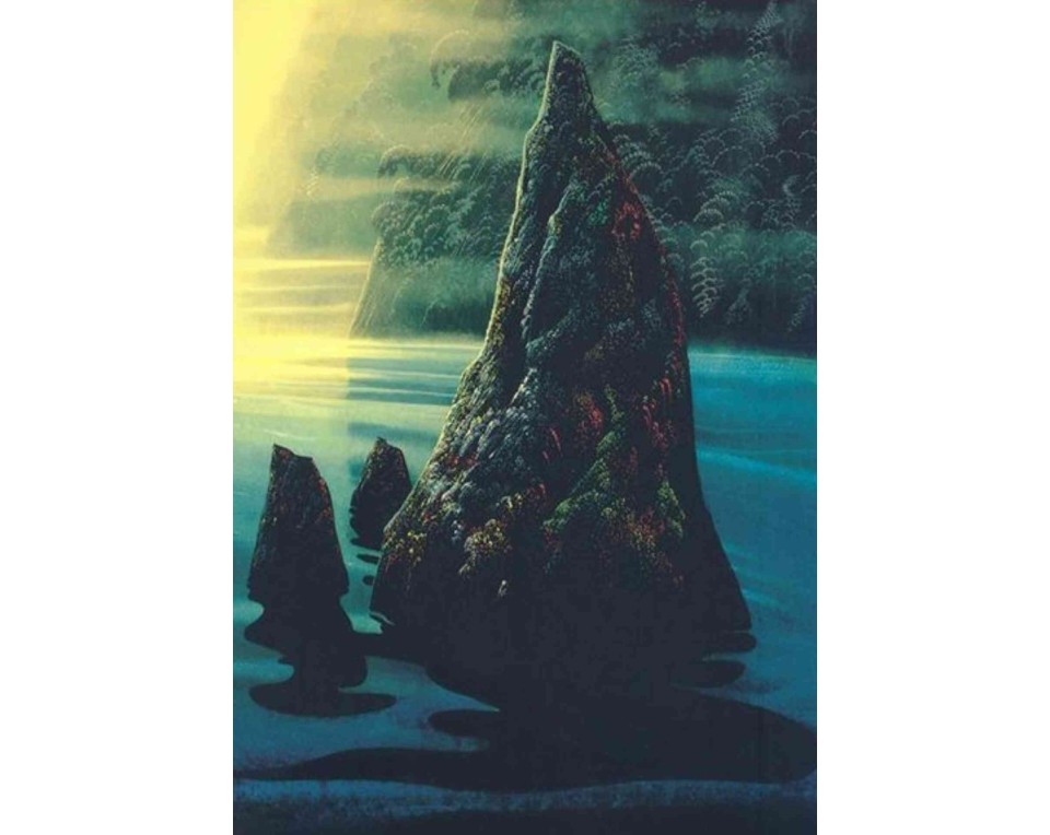 ΠΙΝΑΚΑΣ ΣΕ ΚΑΜΒΑ Eyvind Earle - Ανθισμένος Οπωρώνας