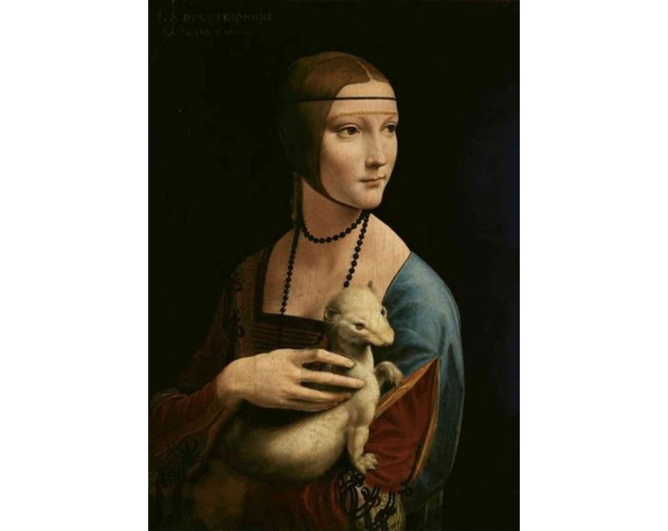 ΠΙΝΑΚΑΣ ΣΕ ΚΑΜΒΑ Leonardo da Vinci - Η Κυρία με την Ερμίνα