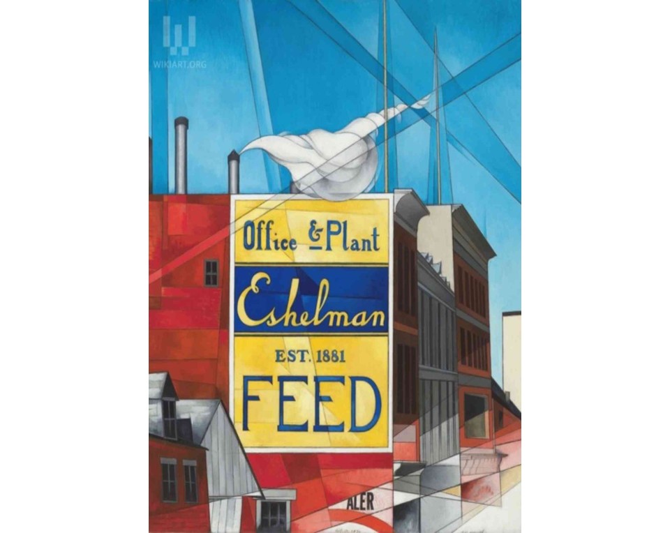 ΠΙΝΑΚΑΣ ΣΕ ΚΑΜΒΑ Charles Demuth - Κτίρια, Λάνκαστερ