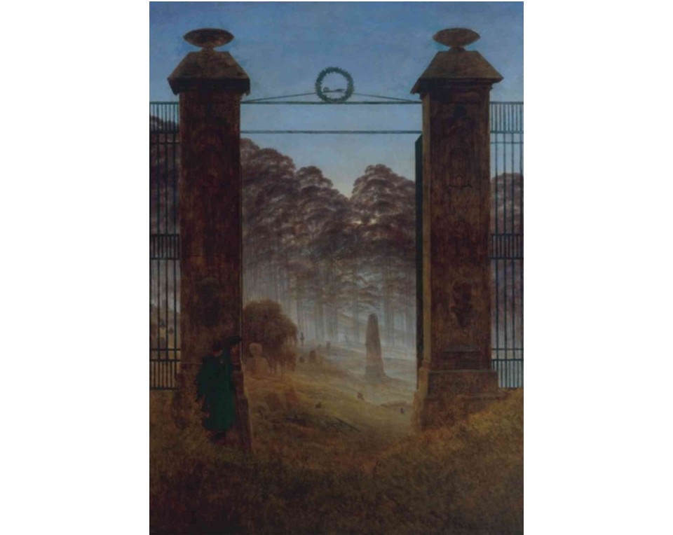 ΠΙΝΑΚΑΣ ΣΕ ΚΑΜΒΑ Caspar David Friedrich - Η Είσοδος του Νεκροταφείου