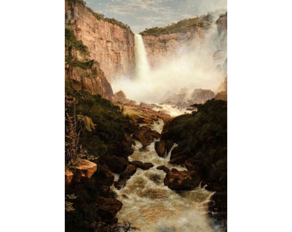 ΠΙΝΑΚΑΣ ΣΕ ΚΑΜΒΑ Frederic Edwin Church - Ο Καταρράκτης του Τεκεντάμα