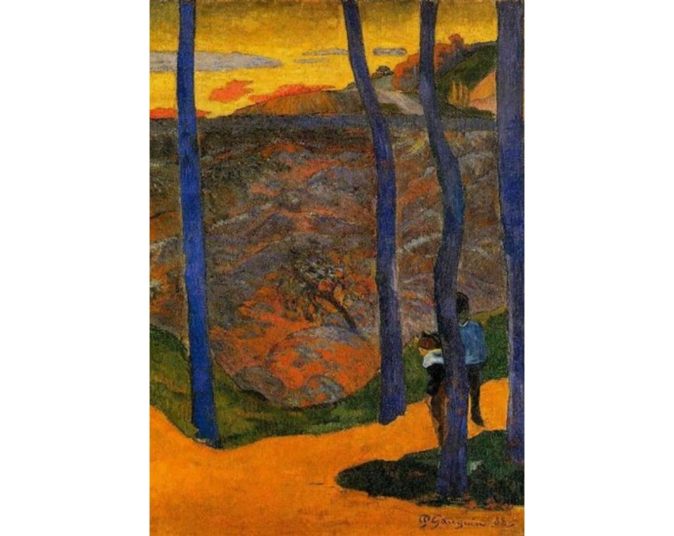 ΠΙΝΑΚΑΣ ΣΕ ΚΑΜΒΑ Paul Gauguin - Μπλε Δέντρα