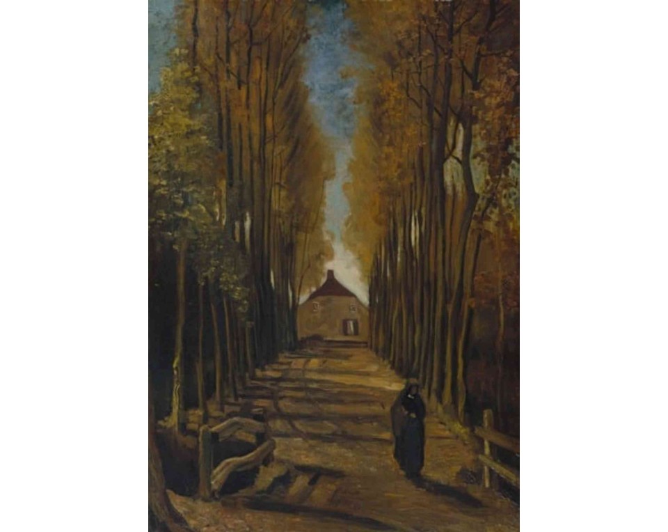 ΠΙΝΑΚΑΣ ΣΕ ΚΑΜΒΑ Vincent van Gogh - Λεωφόρος με τις Λεύκες το Φθινόπωρο