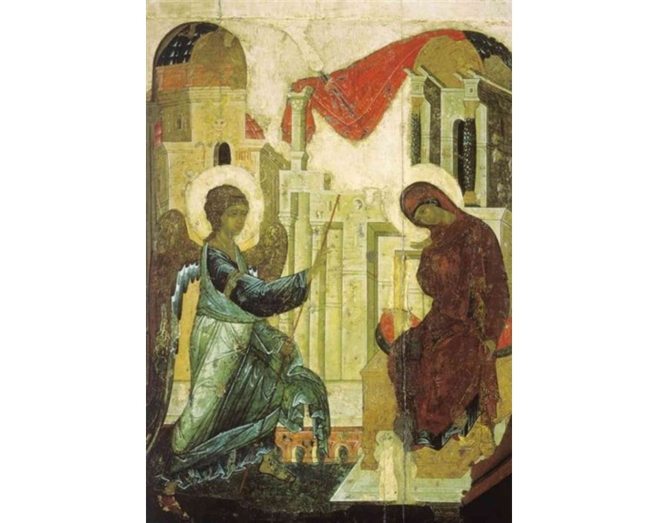 ΠΙΝΑΚΑΣ ΣΕ ΚΑΜΒΑ Andrei Rublev - Ο Ευαγγελισμός της Θεοτόκου