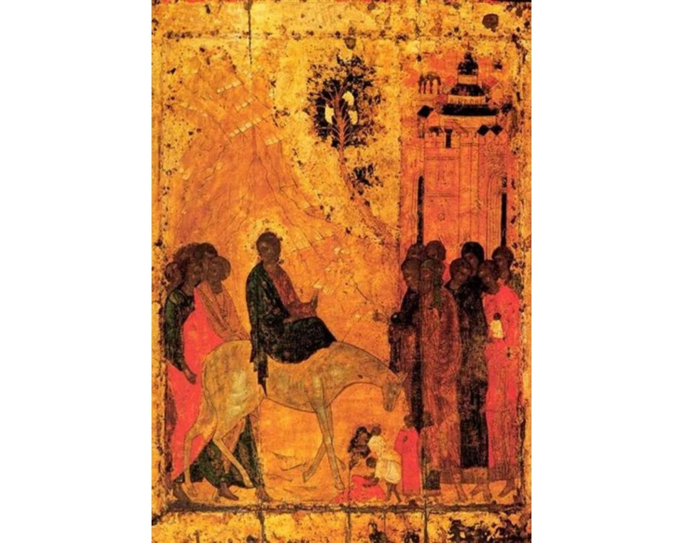 ΠΙΝΑΚΑΣ ΣΕ ΚΑΜΒΑ Andrei Rublev - Η Είσοδος του Κυρίου στα Ιεροσόλυμα