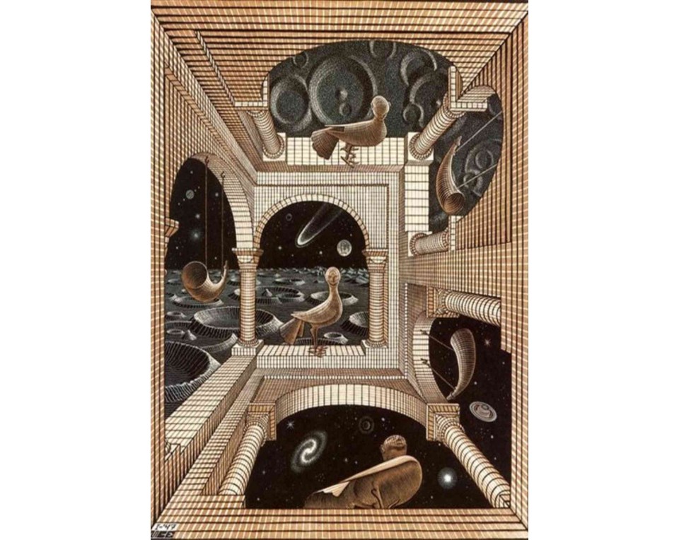 ΠΙΝΑΚΑΣ ΣΕ ΚΑΜΒΑ M. C. Escher - Σχετικότητα