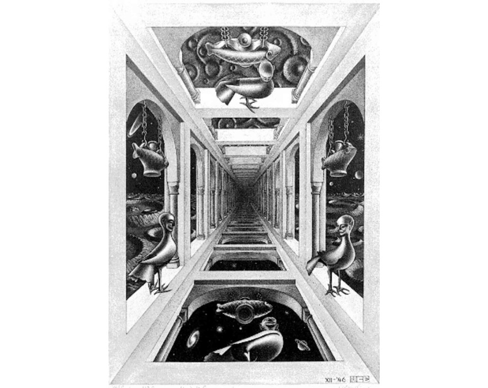 ΠΙΝΑΚΑΣ ΣΕ ΚΑΜΒΑ M. C. Escher - Άλλος Κόσμος