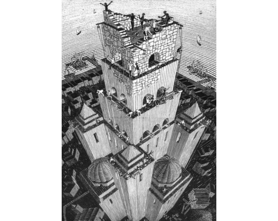 ΠΙΝΑΚΑΣ ΣΕ ΚΑΜΒΑ M. C. Escher - Αρχιτεκτονική Σύνθεση
