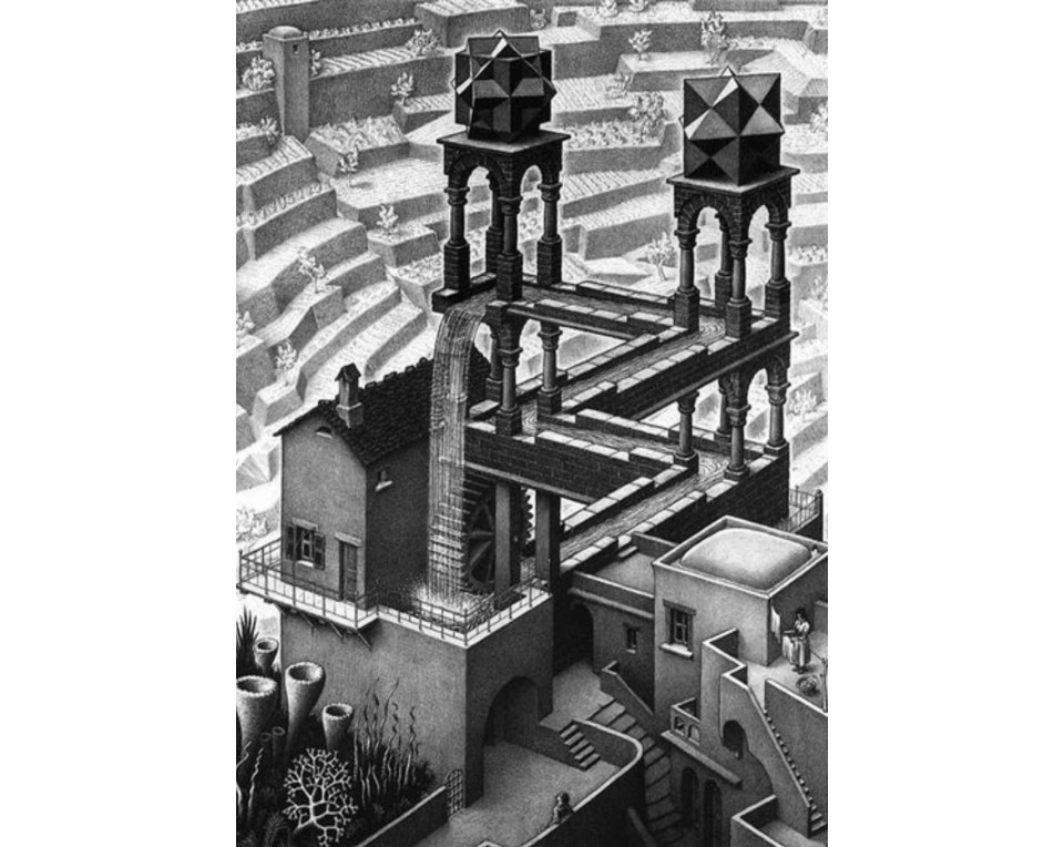 ΠΙΝΑΚΑΣ ΣΕ ΚΑΜΒΑ M. C. Escher - Αρχιτεκτονική Σύνθεση