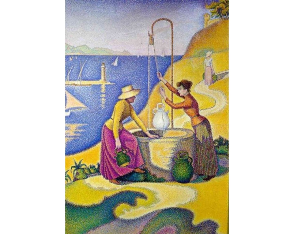 ΠΙΝΑΚΑΣ ΣΕ ΚΑΜΒΑ Paul Signac - Γυναίκες στο Πηγάδι
