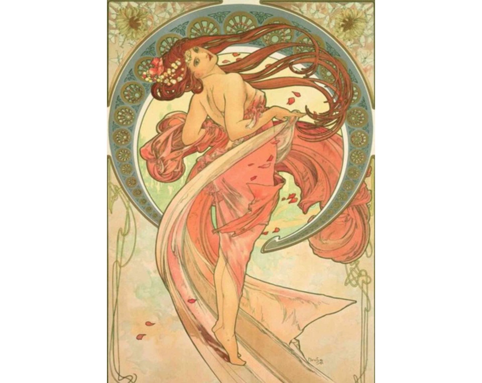 ΠΙΝΑΚΑΣ ΣΕ ΚΑΜΒΑ Alphonse Mucha - Χορός