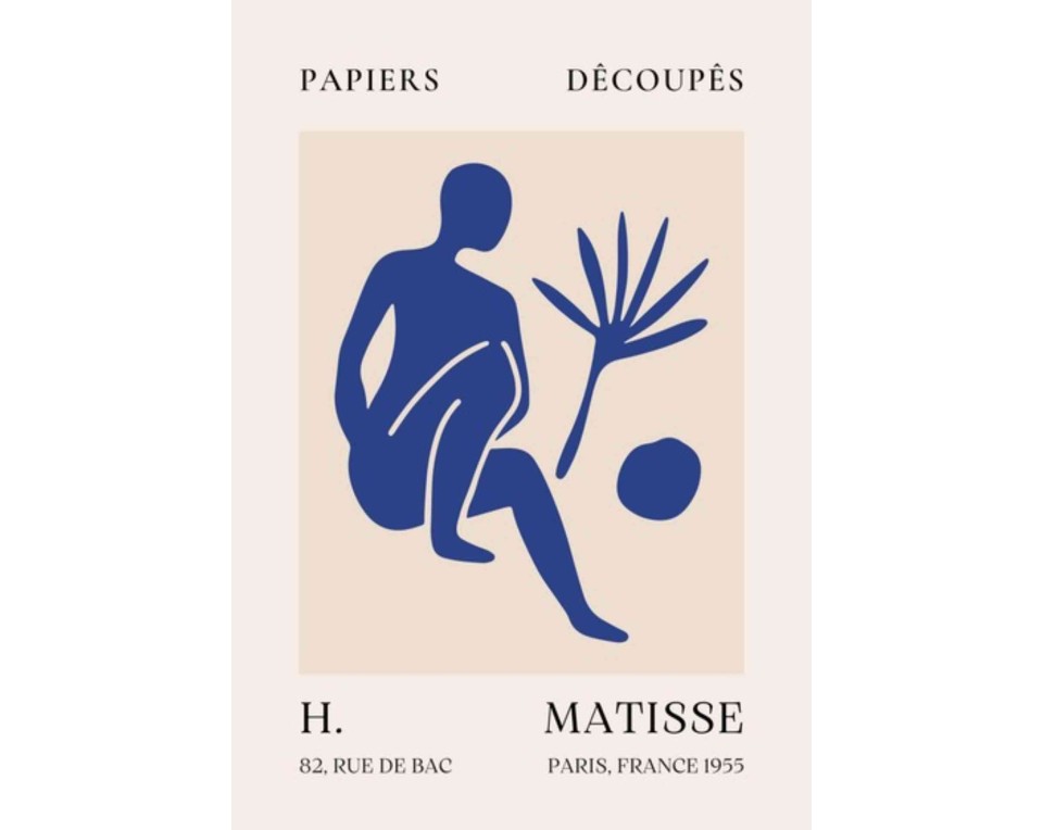ΠΙΝΑΚΑΣ ΣΕ ΚΑΜΒΑ Henri Matisse - Papiers Découpés - Αφηρημένη Μορφή