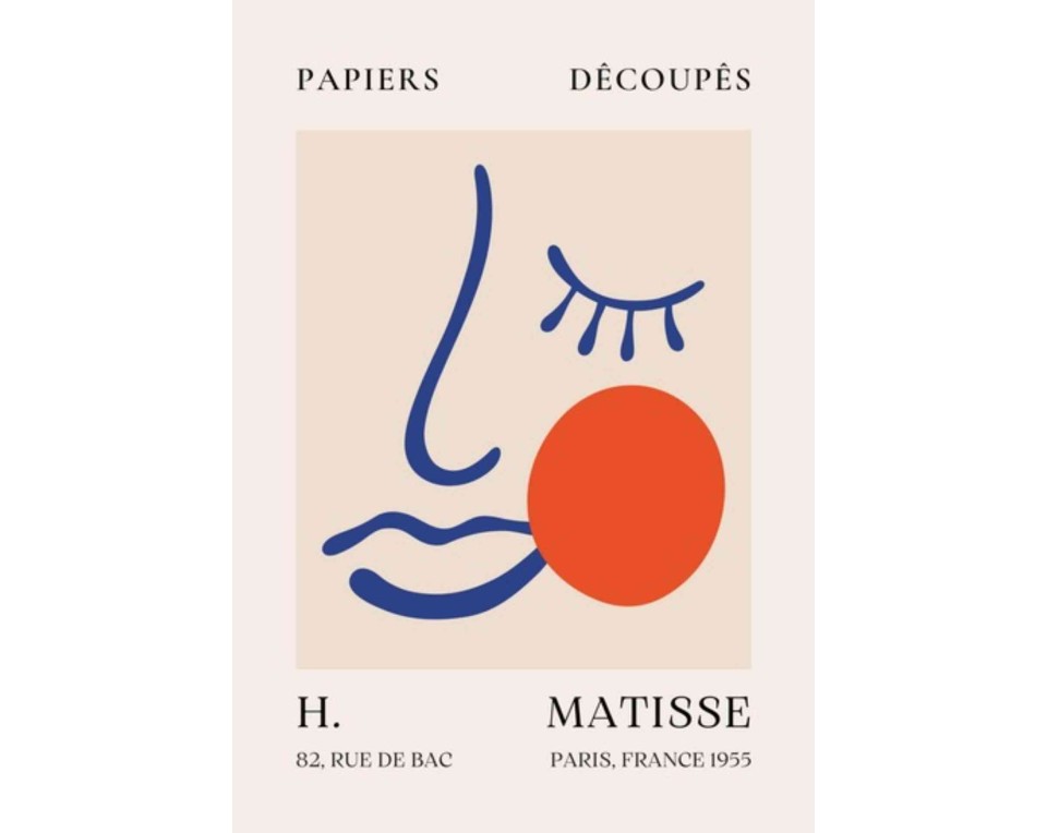 ΠΙΝΑΚΑΣ ΣΕ ΚΑΜΒΑ Henri Matisse - Papiers Découpés - Ρευστές Γραμμές