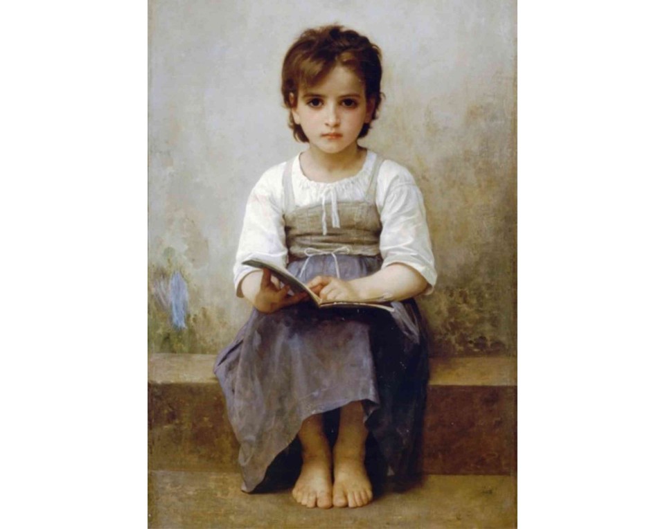 ΠΙΝΑΚΑΣ ΣΕ ΚΑΜΒΑ William-Adolphe Bouguereau - Το Δύσκολο Μάθημα