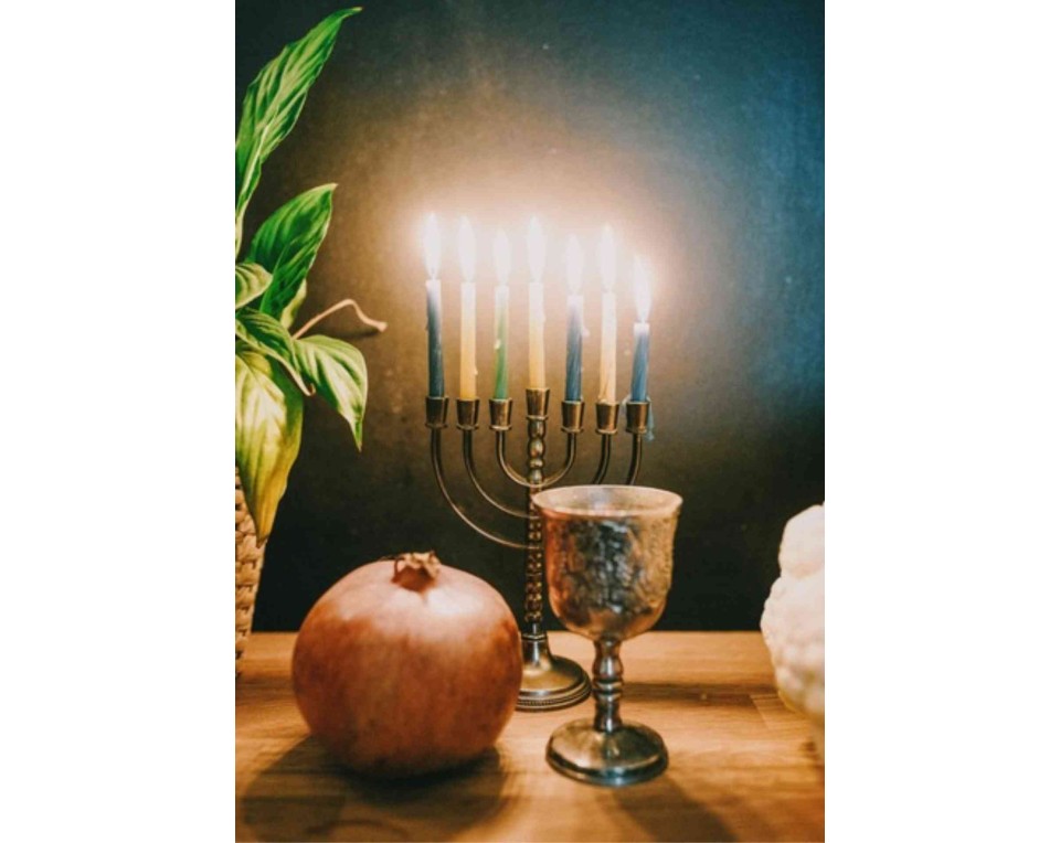 ΠΙΝΑΚΑΣ ΣΕ ΚΑΜΒΑ Κηροπήγιο Menorah
